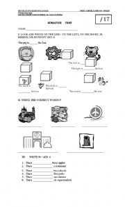 English Worksheet: basic test