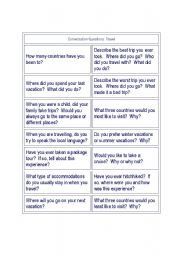 English Worksheet: Conversation Classes