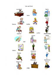 English Worksheet: jobs and work