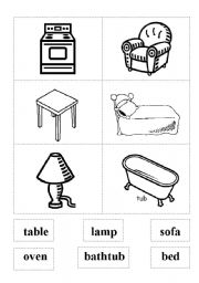 English Worksheet: Furniture