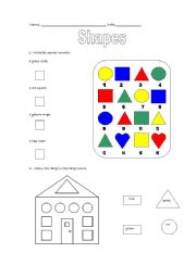 Shapes worksheet