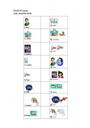 English Worksheet: Plural of nouns