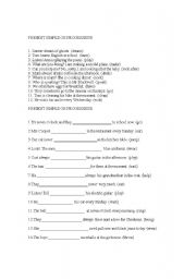 English Worksheet: present progressive