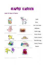 English Worksheet: Easter Signs