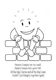 English Worksheet: Humpty Dumpty