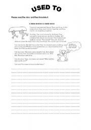 English Worksheet: used to