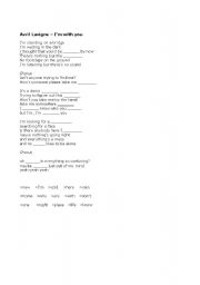 English Worksheet: Im with you by Avril Lavigne