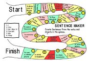 English Worksheet: Sentence maker Boardgame