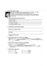 English Worksheet: Personal Information