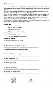 English Worksheet: The Castle 