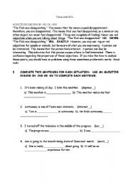 English Worksheet: ing and ed adjectives