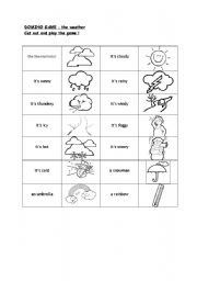 English Worksheet: Domino game the weather