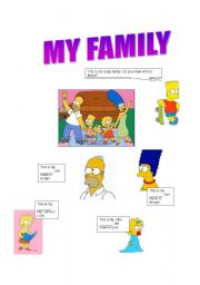 English Worksheet: Simpsons Family Tree