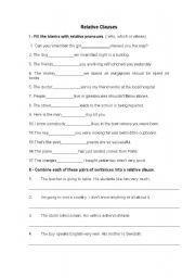 English Worksheet: Relative Clauses