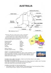 English Worksheet: Australia and Worksheet