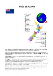 English Worksheet: NEW ZEALAND