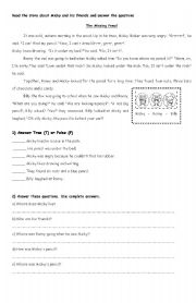 English Worksheet: Reading Comprehension activity