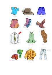 English worksheet: Clothes