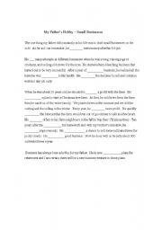 English Worksheet: My Father`s Businesses