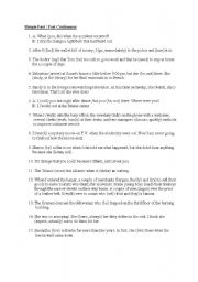 English Worksheet: Past Simple/Past Continuous