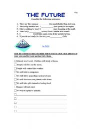 English Worksheet: The Future Tense