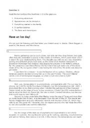 English Worksheet: Alaska Reading Task