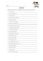 English Worksheet: Simple past verb tense