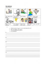 English Worksheet: Past continuous