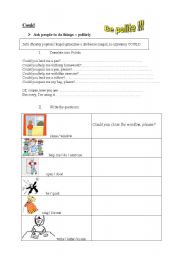 English Worksheet: Could - asking people to do things