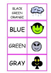 English Worksheet: Domino colors