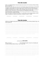 English Worksheet: reading