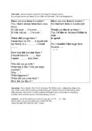 English Worksheet: present perfect versus simple past