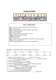 English Worksheet: Cooking in English