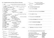 English Worksheet: REVISION OF PRESENT TENSES