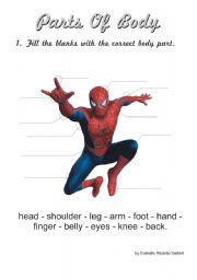 English Worksheet: Spider Man