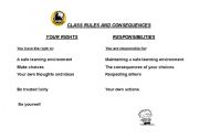 English Worksheet: Class rules