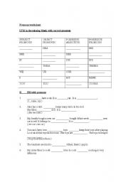 English worksheet: Pronoun Exercise