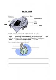 English Worksheet: At the Table