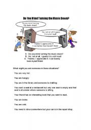 English Worksheet: Would you mind