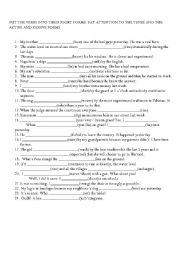English Worksheet: tricky verbs
