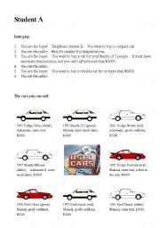 English Worksheet:  Car role play