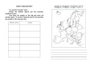 English Worksheet: weather report