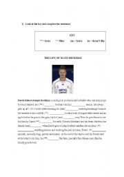 English Worksheet: David Beckham