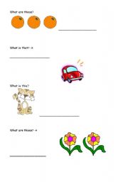 English Worksheet: Demonstratives