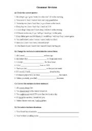 English Worksheet: Tenses Revision