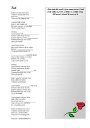 English Worksheet: Song - Feel Robbie Williams