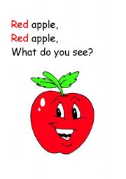 English Worksheet: Red apple ,red apple