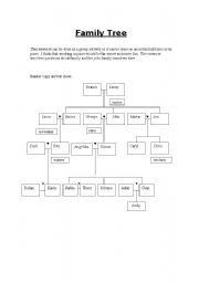 English Worksheet: Family Tree