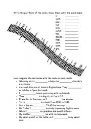 English Worksheet: past simple exercise