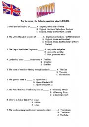 English Worksheet: LONDON-QUIZ